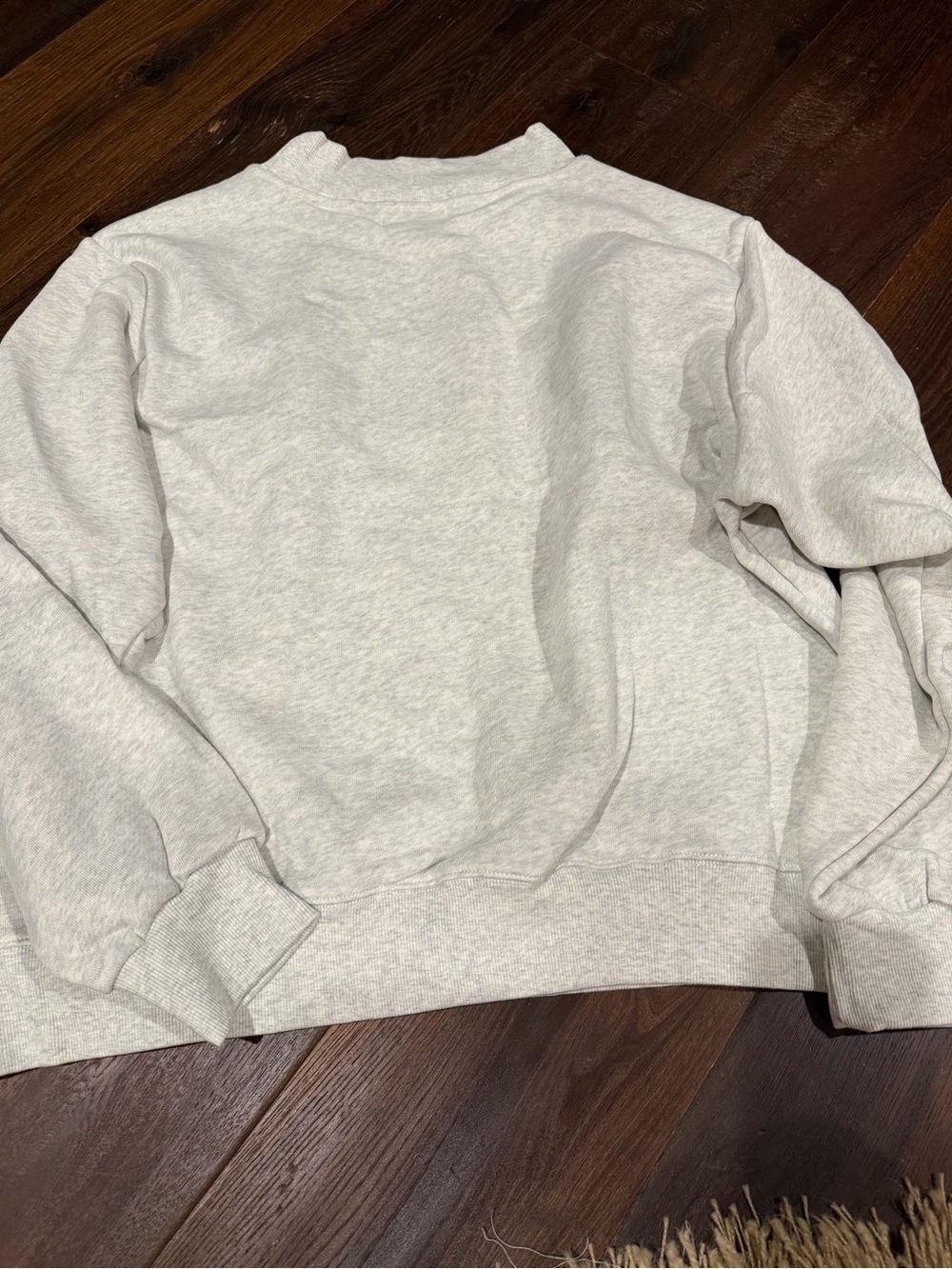 NWT PARKE x SET ACTIVE L/XL Mockneck Women's Light Gray Crewneck Sweatshirt - Picture 7 of 8